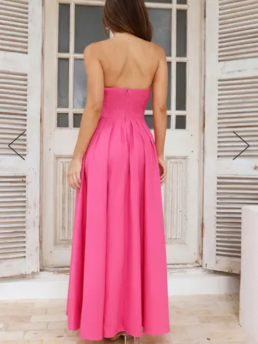 Hello Molly WISE TALES STRAPLESS MAXI DRESS PINK