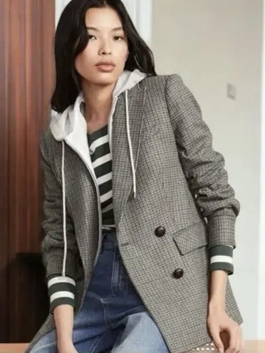 Veronica Beard Pyle Dickey Wool Double Breasted Blazer in Sage Multi Sz 0 - Image 1