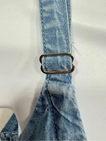 FATE. Natural Fiber Tencel Denim Wrap Front Wide Leg Jumpsuit w Tie Belt Small