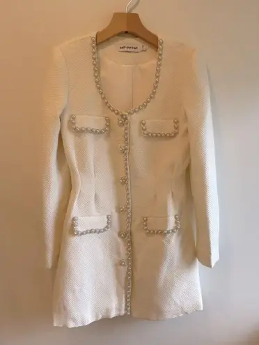 Self Portrait crystal-embellished blazer Dress