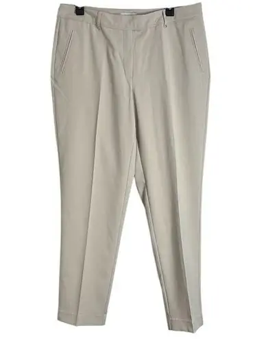 Lady Hagen New Women’s Essentials Solid Khaki Front Pleat Pants Size 10