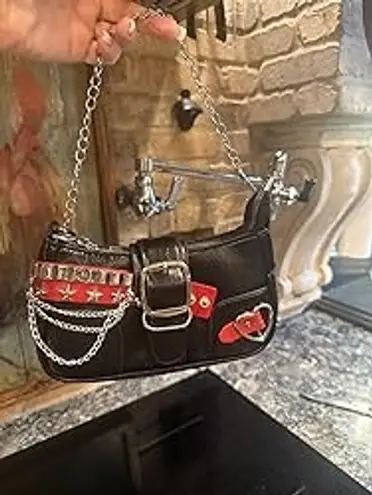 Small Hobo Shoulder Bags Handbag Goth Punk Clutch Purse Trendy