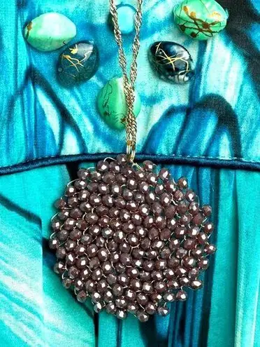 Niumike Handmade Crystal Circle Pendant Necklace