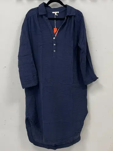 Sundry Anthropologie 3/4-Sleeve Navy Shirt Dress, Size XL - NWT