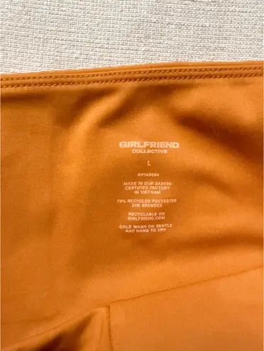 Girlfriend Collective High-Rise Biker Shorts in Caramel