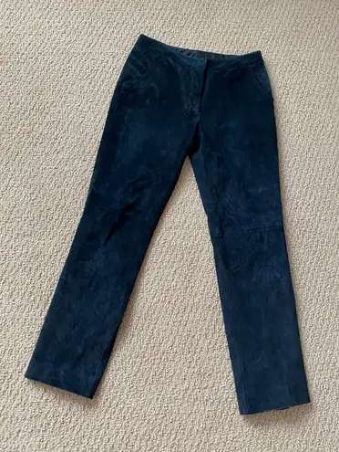 Etcetera Black Y2K Suede Straight Leg Pants