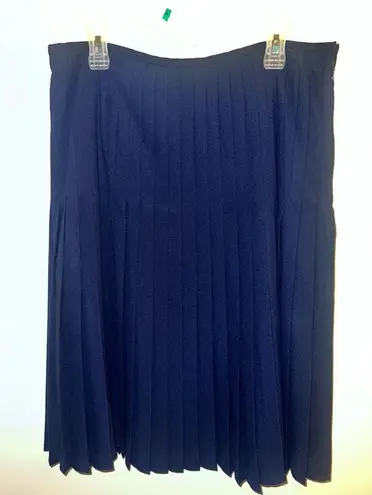 Ralph Lauren  Navy Pleated Skirt Size 14