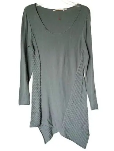 Soft Surroundings Asymmetrical Knit Sweater Grey size Small