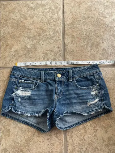American Fighter Low rise American Eagle Distressed Denim Shorts Size 4