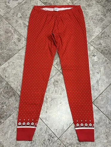 Hanna Andersson Heritage Fair Isle Red Long John PJ Pajama Pant Medium