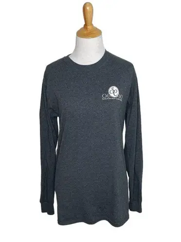 Southern Couture Gray Tailgate Football Teal Pink White Long Sleeve T shirt Sz S