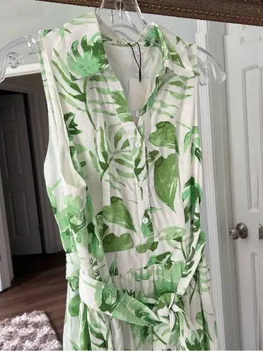 TCEC Avara Boutique Elegant Floral Maxi Dress PALM BREEZE DRESS IN GREEN Linda