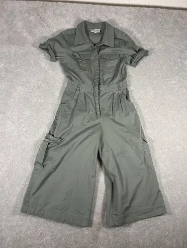 Anthropologie twentysixhundred  cropped olive green womens jump suit size us 2