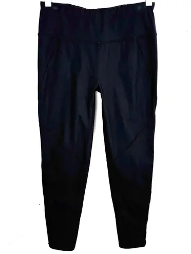 Sweaty Betty London Womens Reflective Power Leggings Back Zip Pocket Black Small