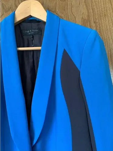 Rag and Bone  Jefferson Color Block Blazer Blue Black Size 0