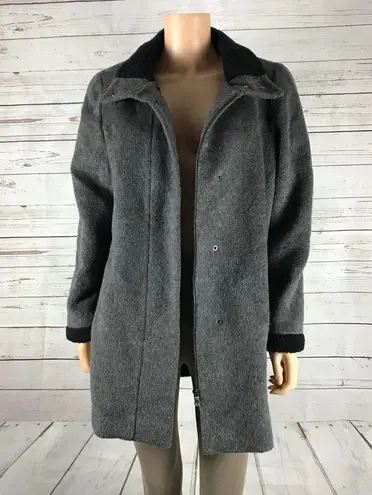 RALPH LAUREN Belted Wool Blend Coat 14 Gray