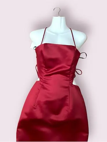 Gunne Sax Vintage Jessica McClintock Ruby Red Gown size 3/4