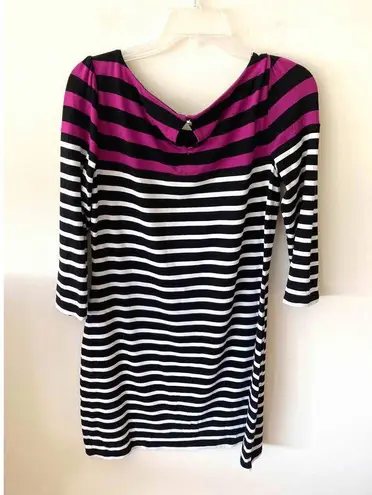 White House | Black Market  Stripe Knit Mini Dress Blue Pink Size Small