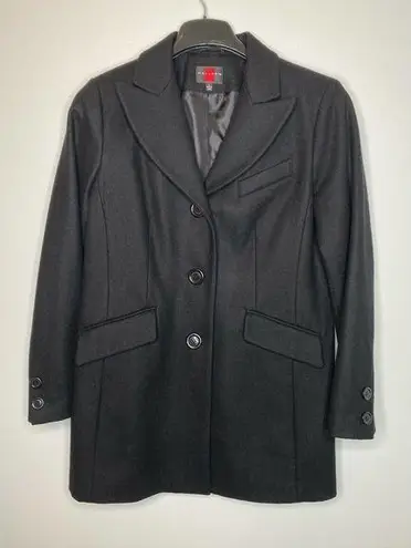 Gallery Womens Black Wool Coat Large