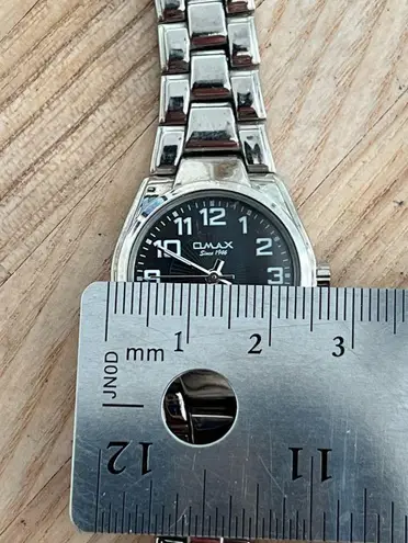 OMAX Ladies Watch Stainless Bracelet Black Dial Stainless Case