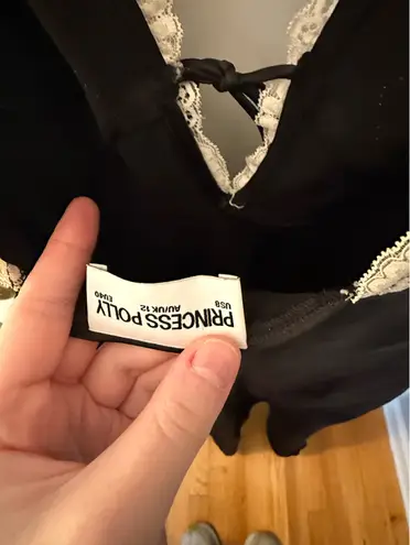 Princess Polly  Satin Midi Dress Black