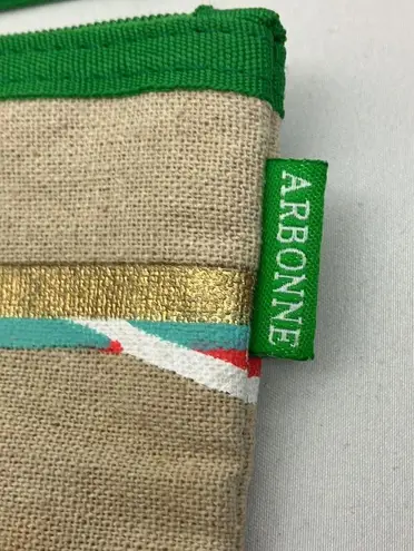 Arbonne Multicolor Wristlet Clutch Pouch Green