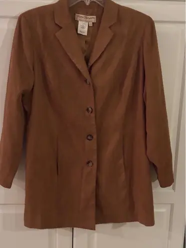 Norm Thompson Brown Polyester Blend Blazer Jacket M/P Size undefined