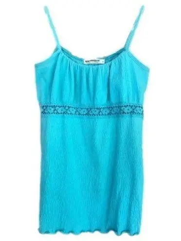 Vintage Younique lace trim lettuce hem cami size small