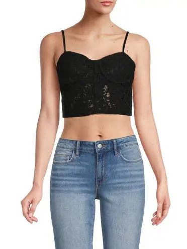 BCBGMAXAZRIA Black Lace Bustier Top