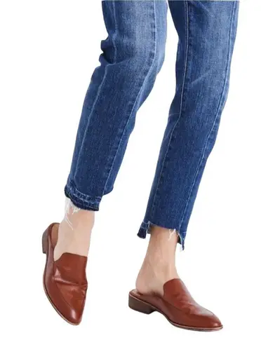 Madewell Frances Loafer Mule Leather Burnished Mahogany classic coastal fall Brown Size 7.5