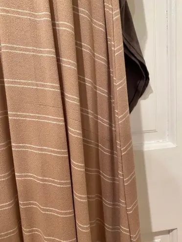 Boutique Intersection Beige/White Striped Short Sleeve T-Shirt Dress Size Small