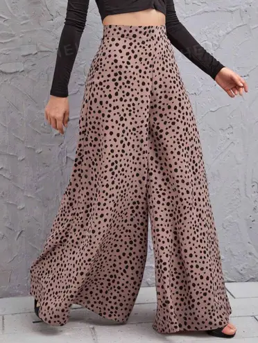 SheIn High Waisted Dalmatian Wide Leg Pants