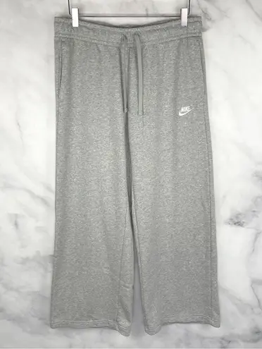 Nike Sportswear Club Fleece Wide Leg High Waisted Jogger Sweatpants Gray NSW L