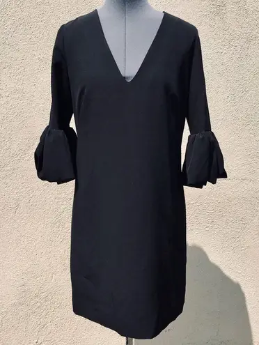 Milly Mandy Black Bell Sleeve Dress size 6