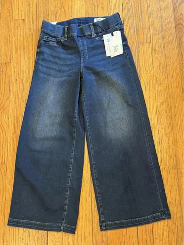 Cosmic Blue Love Jeans Womens 29 Indigo Candice High Rise Crop Wide Leg Stretch