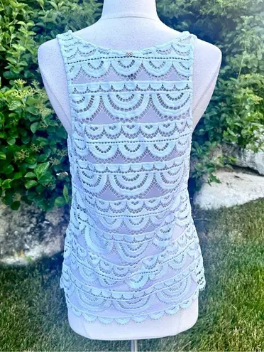 PilyQ  Water Lily Lace Swimsuit Coverup Tank