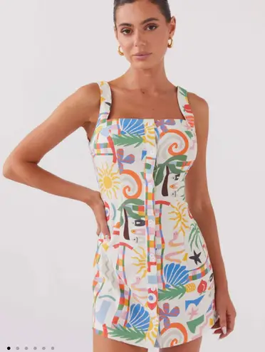 Peppermayo Linen Mini Dress - Summer Palm