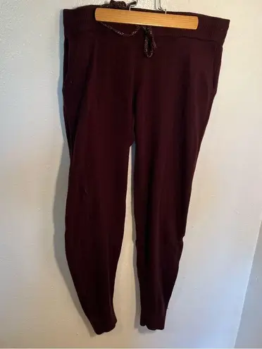Soho New York & Co Street Cozy Sweater Joggers Burgundy Purple Size M