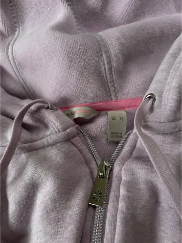 Isaac Mizrahi SOHO Plushed Back Zip Front Tunic Hoodie Purple A294467 QVC