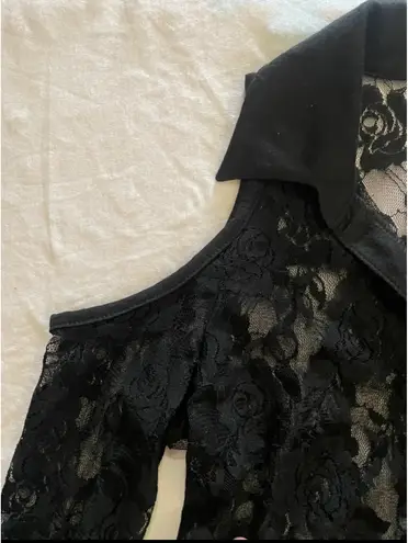 Grass Collection Black Lace Top