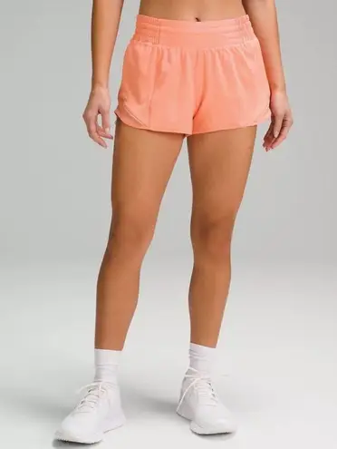 Lululemon  Hotty Hot High Rise Gym Shorts Sunny Coral 12 NWT