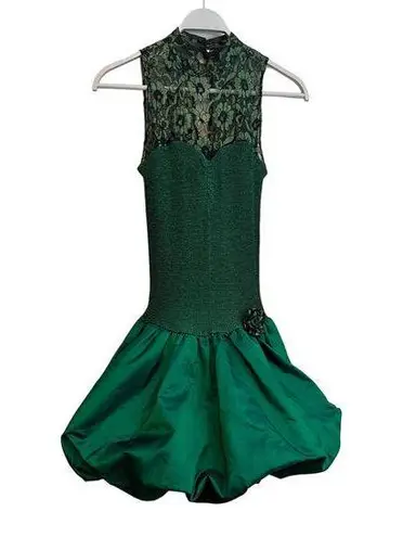 All that jazz Vintage Emerald Green Dress Size: 3 / 4 (Small) 90's 80's Prom