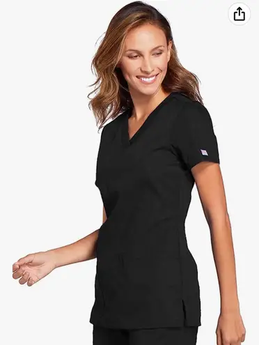 Cherokee V-Neck Womens Scrubs Top Workwear Originals with Rib-Knit Back Panels WW645