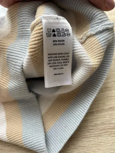 House of Harlow Sculpt Knit Criss Cross Halter Tank Top Striped Size XS Viral