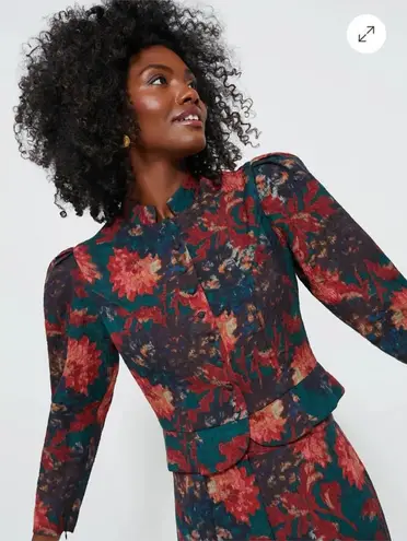 Tuckernuck cotton blend Persimmon Floral Jacquard
Mirabelle Jacket Sz XS NEW Red