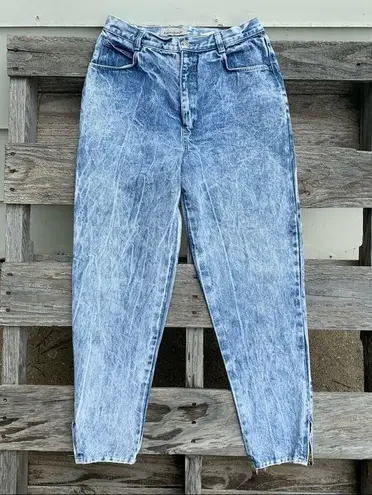 Bonjour Vintage acid wash ankle zipper mom jeans