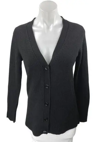 C by Bloomingdale's 100% Cashmere Black Knit Long Sleeve Cardigan Sweater Top S