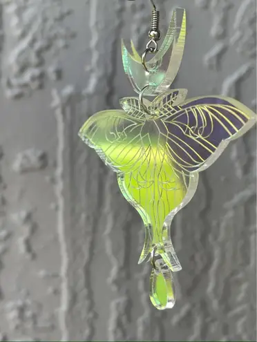 Women’s iridescent Moth Earrings Multiple