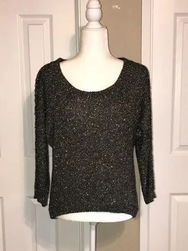 BCBGMAXAZRIA Tweeted Metallic Sweater