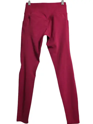 Buff Bunny Red High Waisted Leggings Womens Activewear Pants Size S